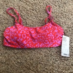Athleta Leopard Scoop Bikini Top